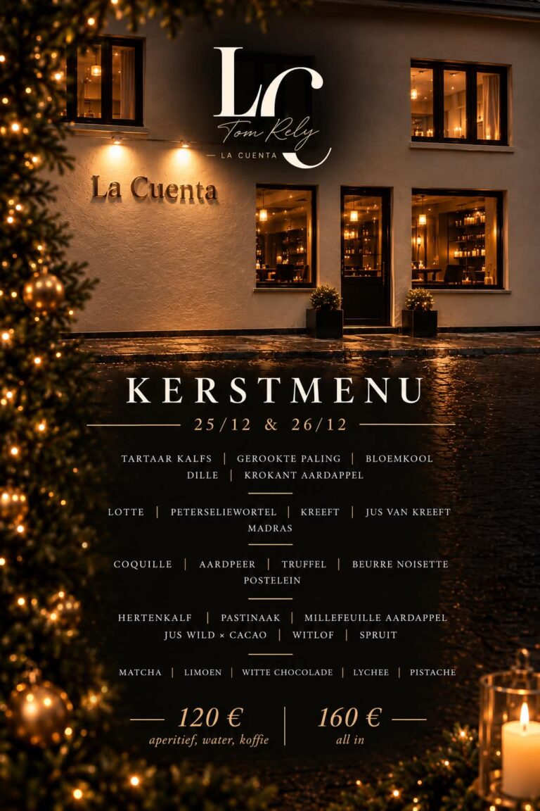 Kerstmenu 2026 van La Cuenta